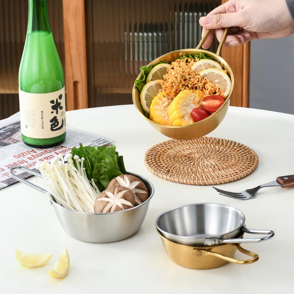 Миска из нержавеющей стали для рисового вина с ручкой для соуса и мороженого