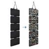 1Pc Foldable Felt Jewelry Organizer,Wall Hanging 5-Tier Earring Pendant Display,Storage Bag For Necklaces,Bracelets