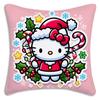Кавайная Рождественская Наволочка Hello Kitty Мультяшная Декоративная Наволочка для Дивана Домашняя Печать Милая Наволочка