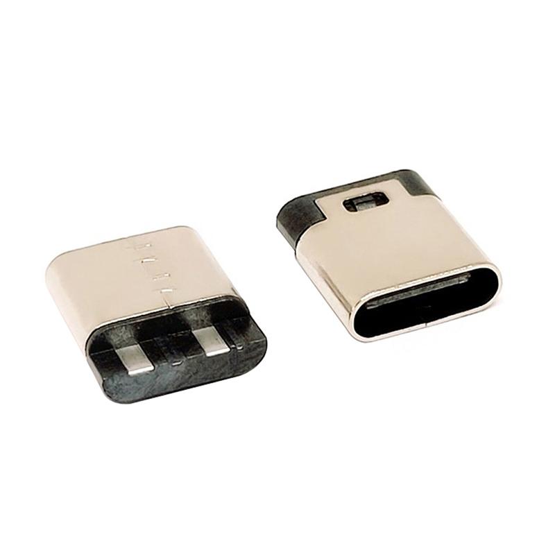 5 шт. Разъем USB Type-C 3.1, 2-контактный, для пайки проводом, гнездовой, прямой, для порта зарядки мобильного телефона, гнездо для зарядки, интерфейс