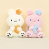 Adorable Moon Bunny Plush Toy Keychain Soft Rabbit Pendant For Lovers Bags 12cm