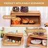 Бамбуковая многофункциональная хлебница - Кухонное хранилище с крышкой и настольный органайзер