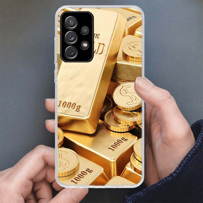 Чехол для телефона с принтом золотого узора для Samsung Galaxy A51 A50S A71 A70 A41 A31 A21S A10 A20E A30 A40 A6 A7 A8 + A9 Мягкий чехол