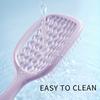 1 шт. Квадратная полая расческа для волос для мужчин и женщин | Расческа с широкими зубьями для легкого распутывания и массажа кожи головы, Вентилируемая распутывающая расческа для влажных волос, Пружинящая расческа
