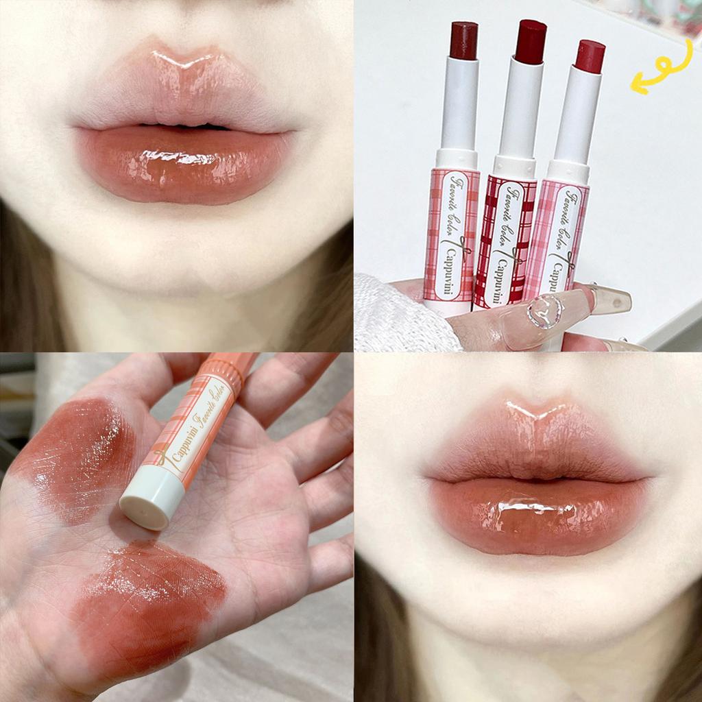 Bow Mirror Lipstick, Water-gloss Mirror, Long-lasting Color, Not Easy To Stick To the Cup, Lipstick Base Lipstick