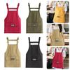 Sleeveless Chef Apron Waterproof Cooking Baking Bibs Cooking Smock for Barber Coffee Shop Catering