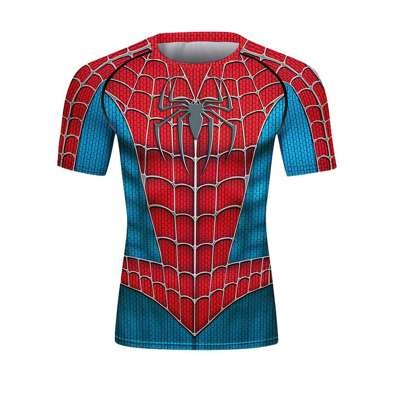 Fun Spider Pattern 3D Printed T-shirt Classic Movie Role-playing Men's Short Sleeved Top Summer Personalized Fashion Casual Round Neck Streetwear