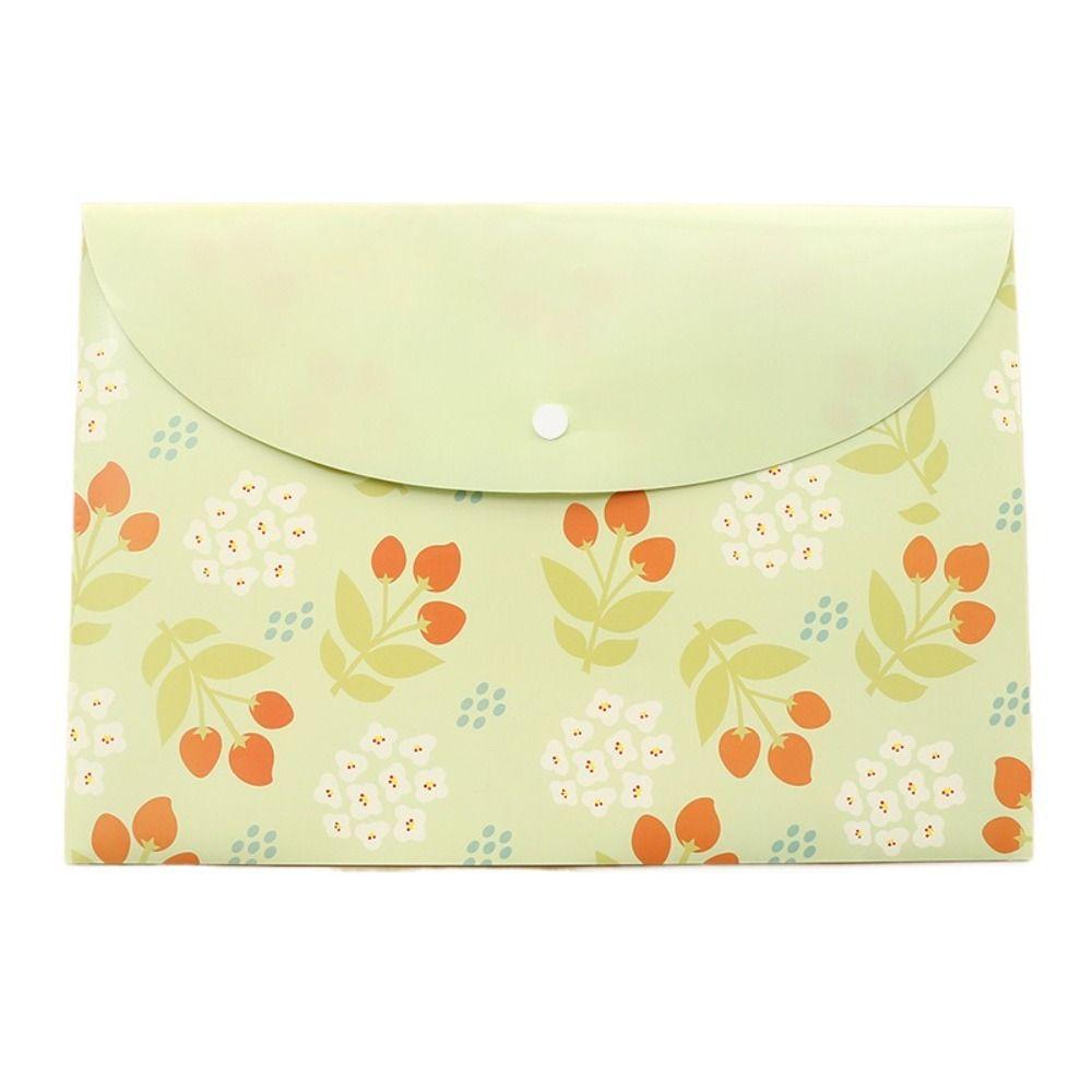 Stationery A4 File Bag PVC Floral File Bag High Quality Storage Bag
