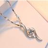 Pendant Necklace, Clavicle Chain Pendant Female Japan and Korea, Birthday Simple Diamond Loving Girlfriend Valentine's Day Gift