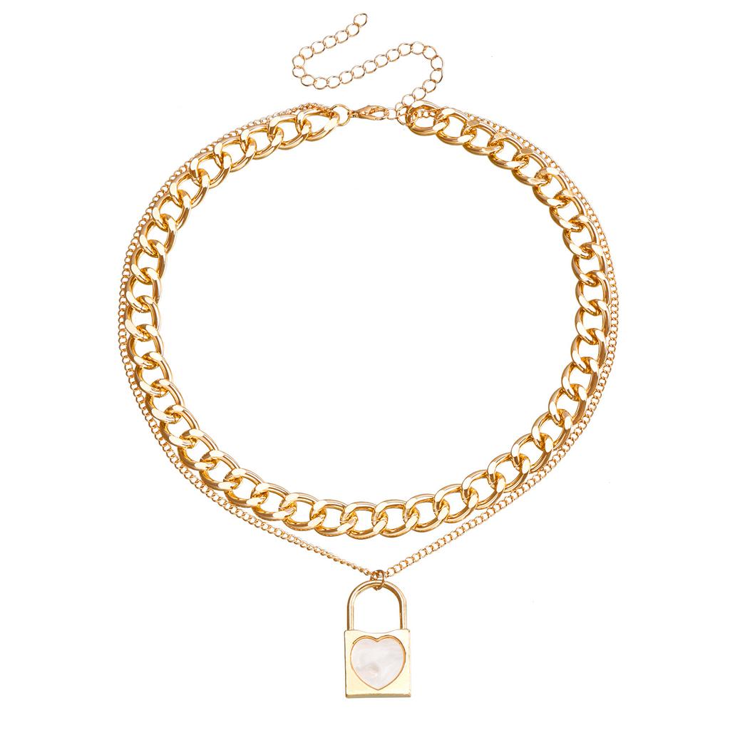 Accessories, Double Black Butterfly Imitation Fritillary Necklace For Women, Temperament Metal Coarse Aluminum Chain Necklace