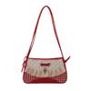 Cute Lace Bow Splicing Armpit Bag 2025 New Girl Travel Polka Dot Shoulder Oblique Span Bag