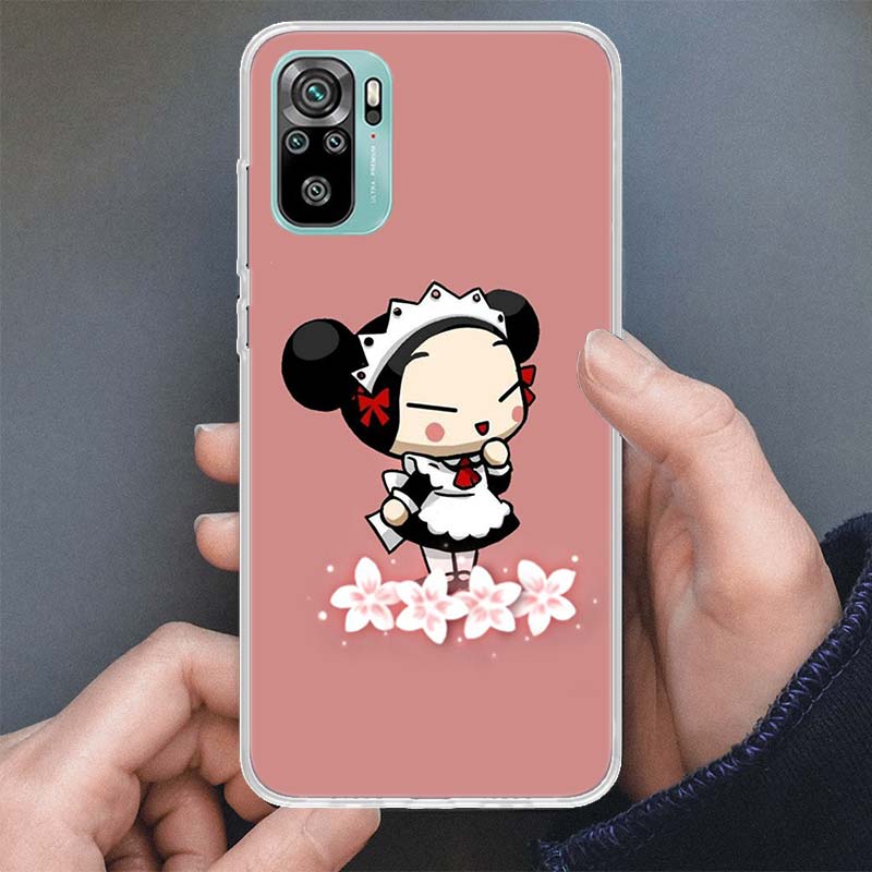 Cute Cartoon Pucca Garu Phone Case For Xiaomi Redmi Note 14 13 12S 12 10 10S 11 Pro Plus 11S 11E 11T 9 9S Soft Silicone Shell Re