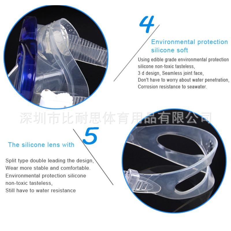 Professional Snorkeling Mask MK‑500 Comfort Silicone Tempered Glass Diving Mask Brand WHALE