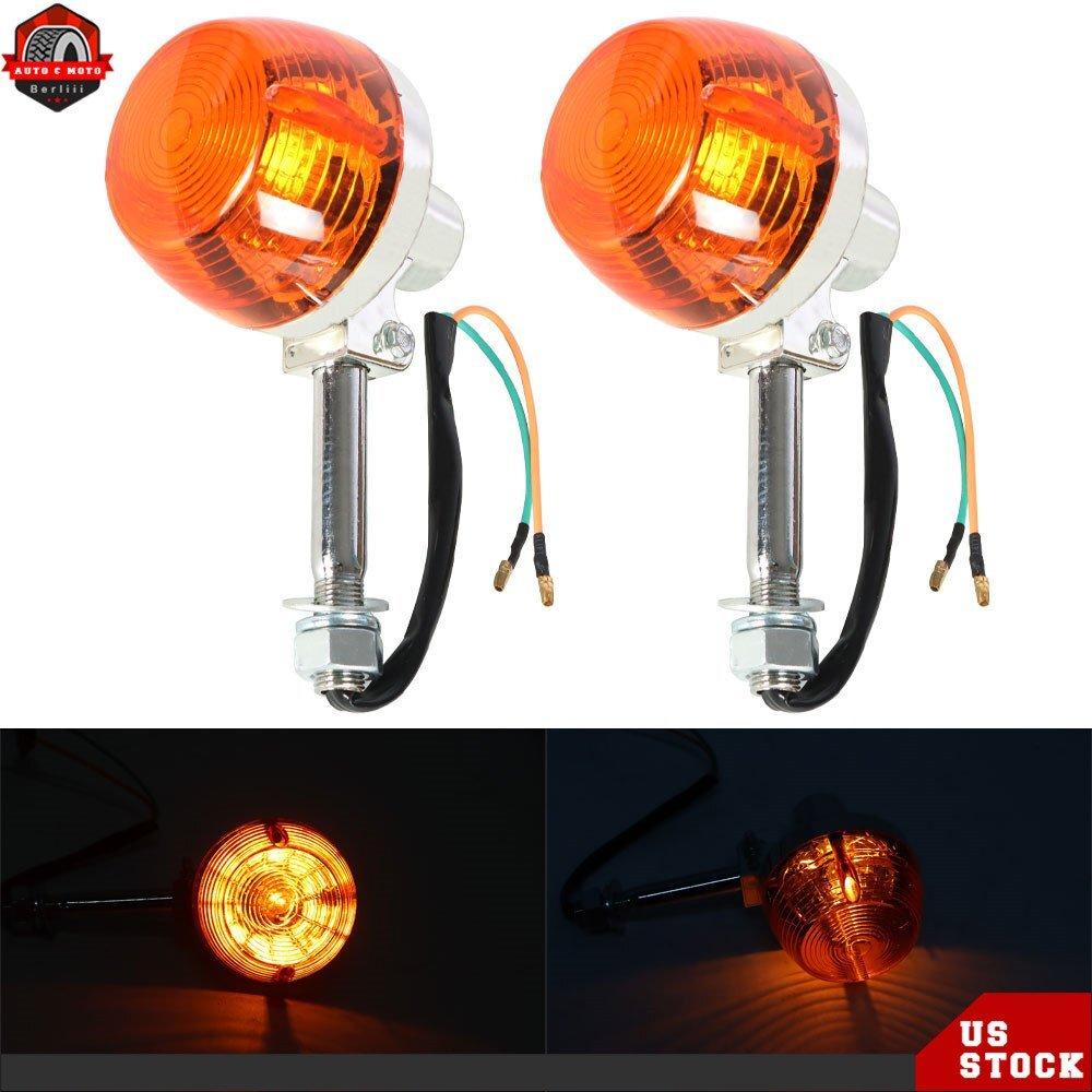 2Pcs For Honda CB350 CT70 CT90 XL100 CM400 CB450 CB750 Turn Signal Light 8mm 12V
