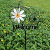 Садовая ветряная мельница, железная вертушка в стиле велосипеда с приветственным знаком, стойка для уличной ветряной мельницы