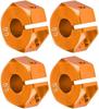 4Pcs 12mm Hex Wheel Hub Adapters – Universal for 1/10 RC Cars HSP Sakura – 6mm Height, Orange