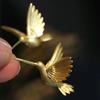 Китайские ретро серьги-пусеты с летающей птицей для женщин - игла из серебра S925, нишевый модный дизайн