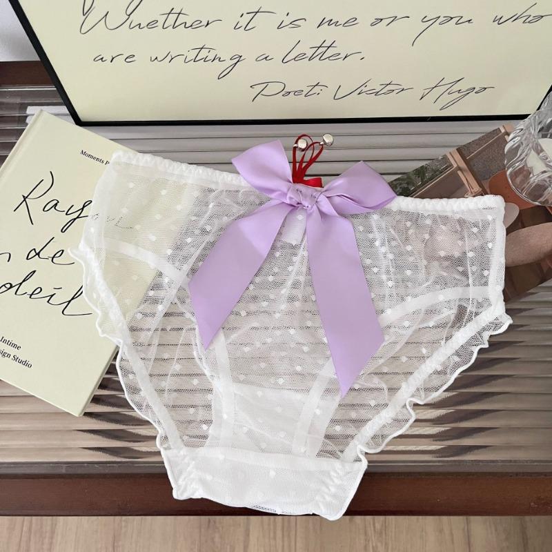 Sweet Lace Underwear for Girls Thin Lingerie Breathable Sexy Mid Rise Women's Triangle Panties