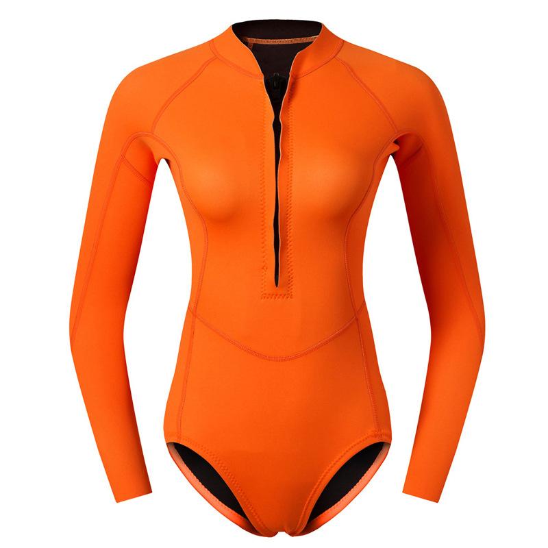 2Mm Wetsuit Women'S Wetsuit One-Piece Swimsuit Surfing Snorkeling Deep Diving Sun Protection Jellyfish Suit Bikini Outdoor