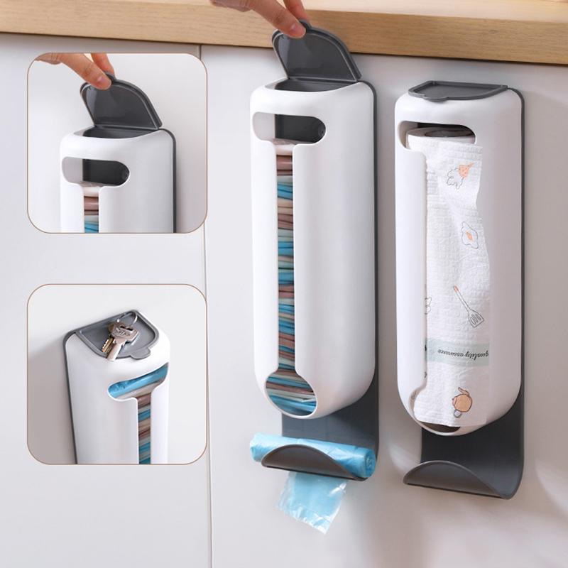 Kitchen Grocery Bags Holder Wall Mount Plastic Bags Organizer Kitchen Plastic Grocery Bags Dispenser Old Bags Saver To The Wall