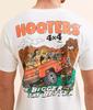 Hooters Racing short sleeve classic white color black print shirt Men Women