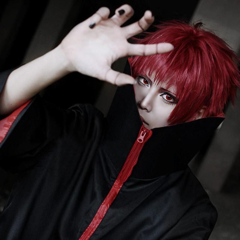 Аниме Наруто Акацуки Учиха Итачи Косплей Костюм Плащ Халат Ниндзя Тренч Комплект Кольцо Оголовье Хэллоуин