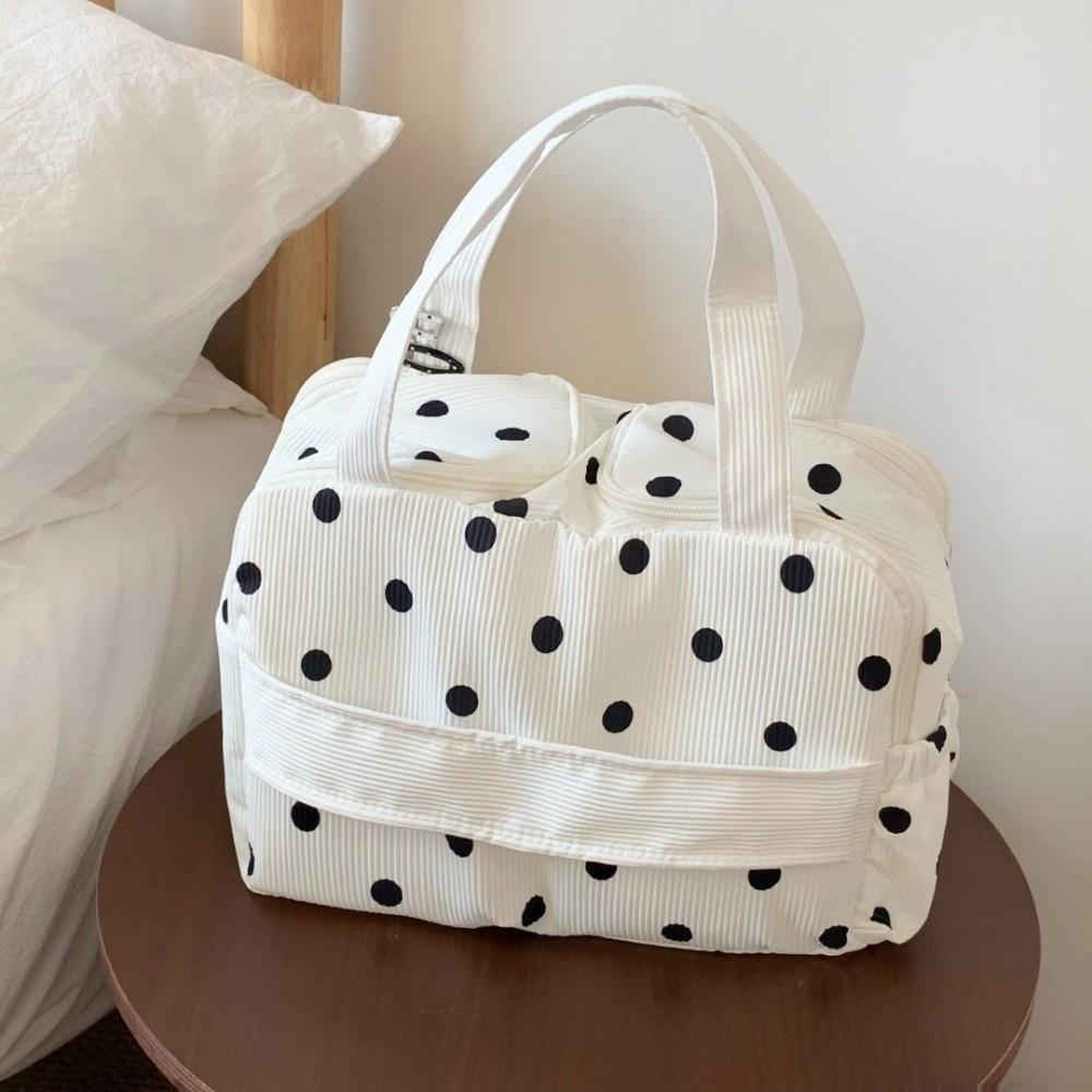 Large Capacity Dots Toiletry Bag Partition Cosmetic Storage Bag Simple Makeup Pouch  Travel