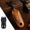 HALLMO Luxury Leather Car Key Case  for Porsche Macan