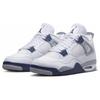 Кроссовки унисекс Air Jordan 4 Retro Midnight Navy Белые светло-дымчато-серые огненно-красные DH6927-140