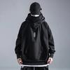 Men Autumn Hoodie Solid Color Hooded Long Sleeves Oversized Hip Hop Warm High Collar High Street Winter Hoodie Men Clothing