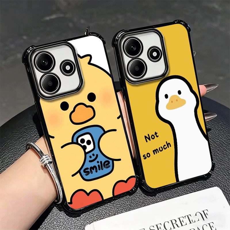 Мультяшная Милая Утка Мягкий Чехол Для Телефона Для Xiaomi Redmi Note 14 15 Pro Plus 13 12 11S 11T 5G 10 9S 9 Покрытие Противоударный Fundas