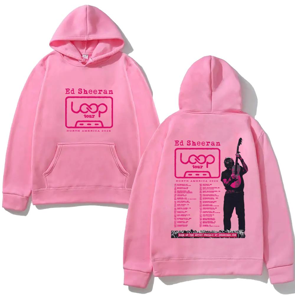 Худи Ed Sheeran 2026 LOOP Tour 2025НОВЫЙ Гранж Высококачественные Толстовки Одежда с Длинным Рукавом Панк Худи Удобный Худи Молетом