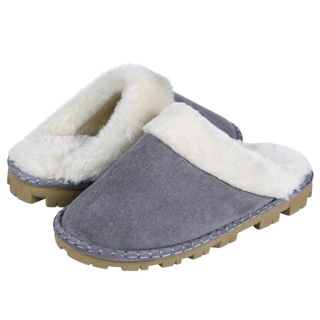 Fashion Litfun Warm Cotton Slippers For Women Men Fluffy House Fur Slippers Indoor Flats Slip-on Soft Slippers Couple House Mute Slides
