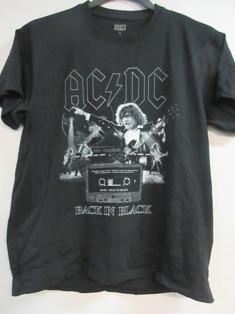AC / DC OFFICIAL MERCH BACK IN BLACK CASSETTE BAND CONCERT MUSIC LARGE Unisex T-Shirt