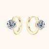 Silvere Glam Fashionable, Simple And Light Luxury Moissanite Earrings And Ear Rings, Niche Design, High-end Six-prong S925 Silver Earrings