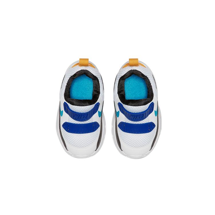 Nike Air Max 90 Удобная амортизация, Износостойкие Низкие Кроссовки для Малышей Бело-Синие Для Младенцев и Малышей 881924-104