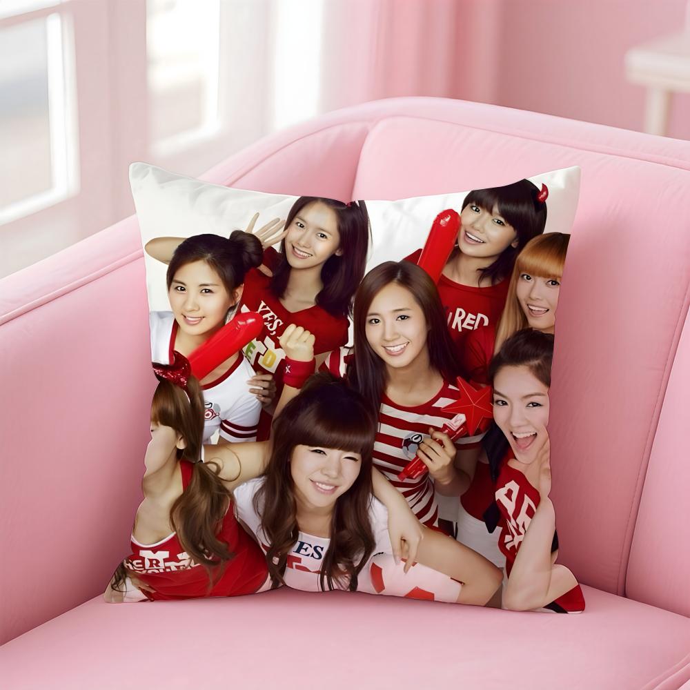 GGirls Generation Cushion Cover Pillow Case Soft Friendly Fabric Concealed Zipper