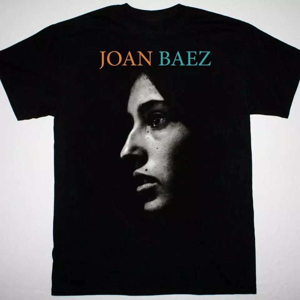 Joan Baez album poster Men T-shirt Black Short Sleeve All Size Unisex T-Shirt