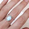 Larimar Gemstone Ring 925 Sterling Silver Solid Sky Blue Stone Statement Fashion Rings for Women's Gift Idea Gemstone Jewelry 4.98 Gms Approx