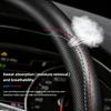 Car Steering Wheel Cover Breathable Leathe Non-Slip Protector For MINI JCW Cabrio Cooper Countryman Aceman Clubman Coupe F57