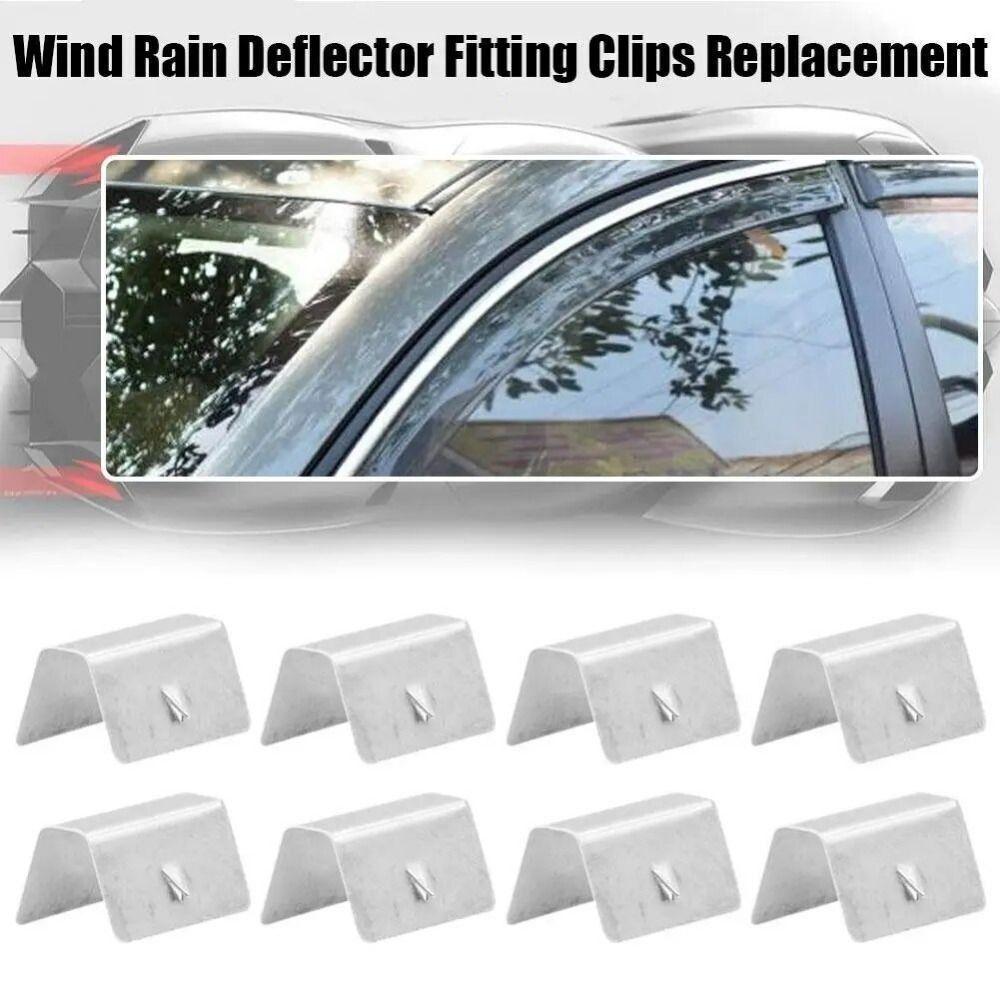 10PCS Stainless Steel Wind Deflector Clips Glass Clip Rain Eyebrow Clips for HEKO/SNED/G3