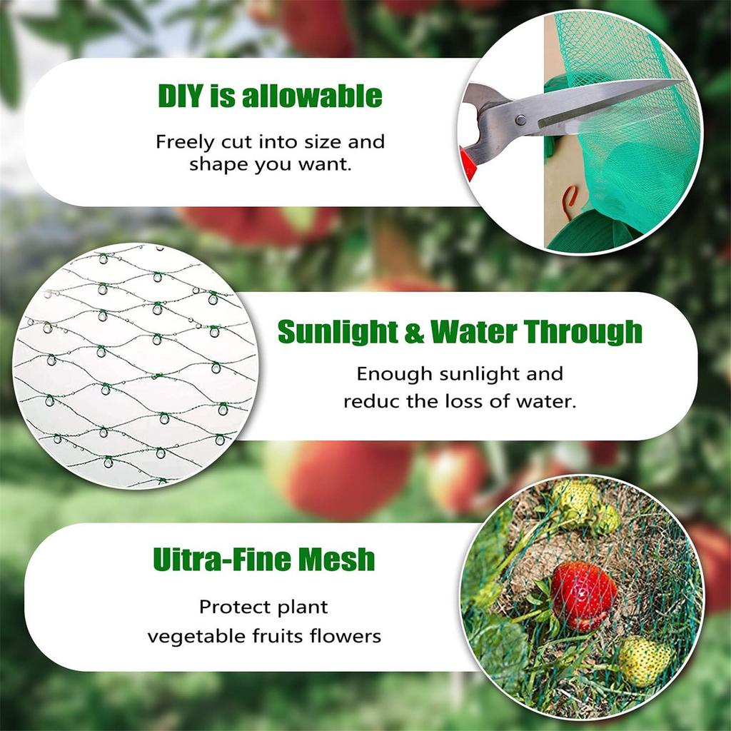 Сетка для птиц, сверхмощная садовая сеть, растения и фруктовые деревья, сеть ive