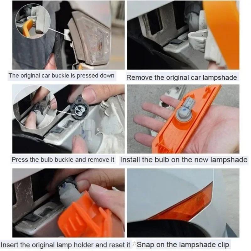 2pcs Car Turn Signal Light for Honda Civic 2016-2025 IP68 Waterproof Turn Signal Width Light Modified Black with LED Bulb