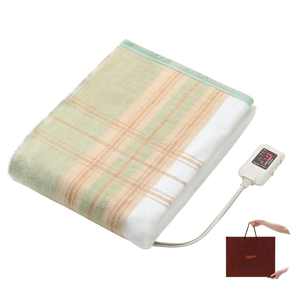 Sugibo Electric Blanket Perfect As a Present or In a Shopping Comes with a Timer To Prevent You from Forgetting To Turn It Off Made In Japan Washable