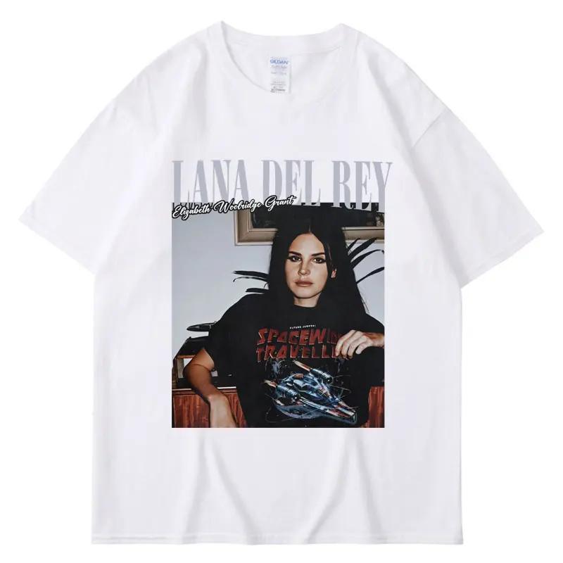 Новая футболка с графическим принтом Lana Del Rey, унисекс, женская, хип-хоп, винтажная, уличная одежда, летняя, с коротким рукавом, модная, 2026, летняя футболка
