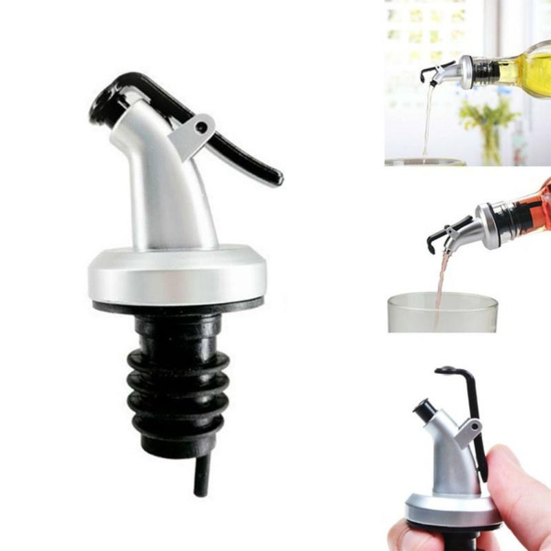 1/2Pcs Stainless Steel Stopper Mouth Olive Oil Pot Cork Red Wine Vinegar Bottle Plug Accessories Dry