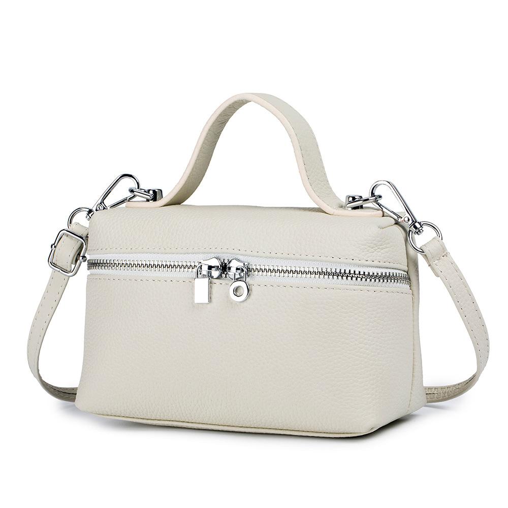 Сумка-ланч-бокс Niche Temperament, кожаная женская сумка с верхним слоем из коровьей кожи, простая сумка через плечо на одно плечо