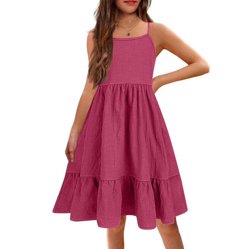 The Summer Children Condole Sleeveless Cute Princess Leisure Dresses Of The Girls