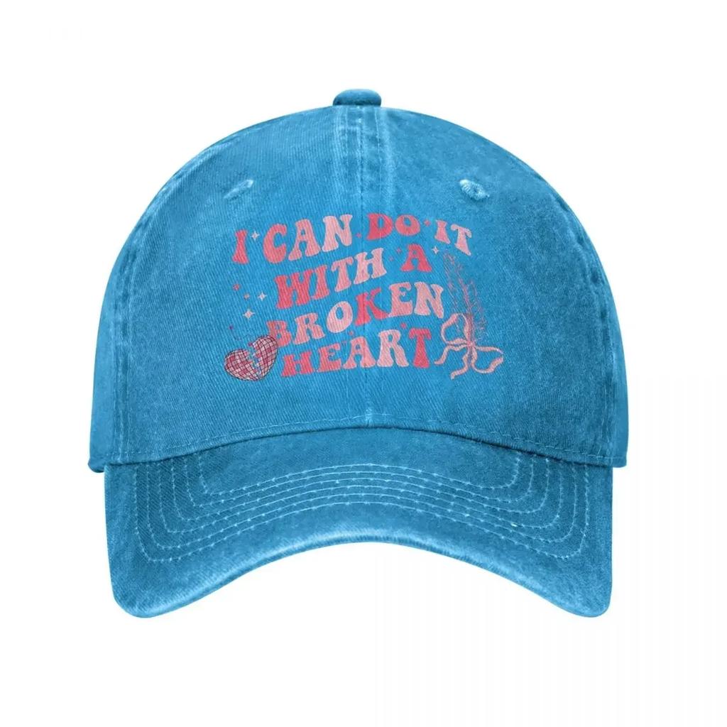 I Can Do It With A Broken Heart Baseball Cap Vintage Distressed Washed Headwear for Men Women Outdoor Activities Caps