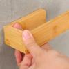 Waterproof Bamboo Wooden Towel Rack Adhesive Towel Shelf Durable No Drill Shelf  Bathroom